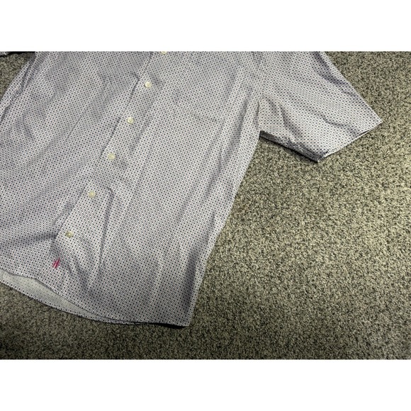 Johnnie O Prep Formance Short Sleeve Mens Medium Red White Blue Shirt - Picture 4 of 7